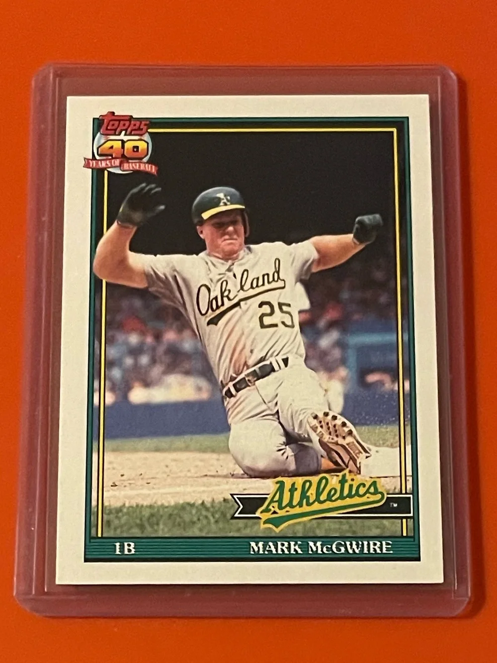 Mark McGwire #270 1991 Topps Baseball Trading Card